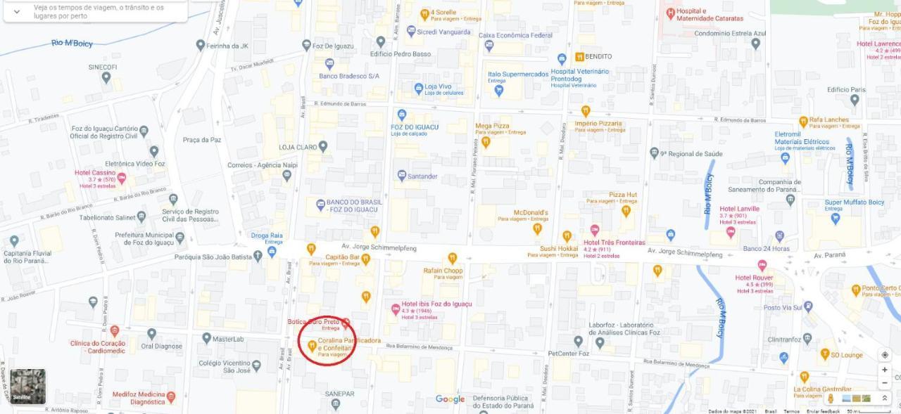 Studio No Centro Gastronomico De Foz Com Vista Para O Rio Parana Apartment Фос ду Игуасу Екстериор снимка
